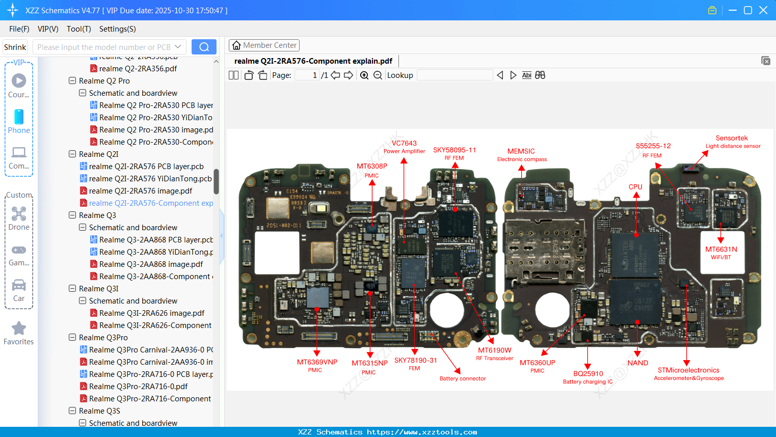 Realme Q2I-2RA576-Component Explain
